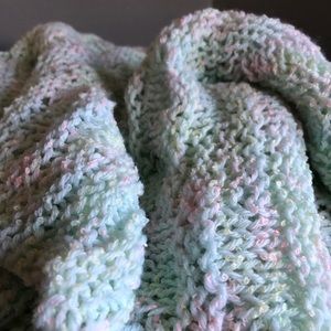 Hazy Ocean Crochet Granny Blanket